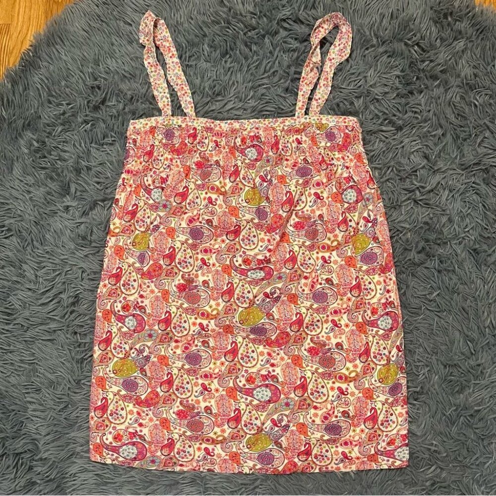 Liberty of London for Target Girl's Pink Paisley Smocked Dress Size XL